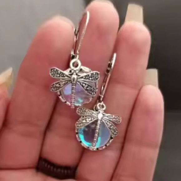 Silver Dragonfly Khalisa Earrings - Picture 8 of 8